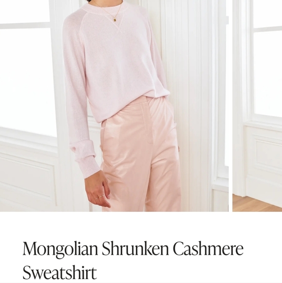 Quince Mongolian Cashmere Shrunken Sweatshirt Numerous Colors - Picture 8 of 10